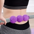 thumbnail image 4 of Bnineteenteam Muscle Roller Stick, Muscle Roller Massage Stick Yoga Stick Celulitis Spiky Ball para Espalda Brazos Hombro Pierna para Alivio Músculos Dolor(púrpura), 4 of 4