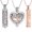 Rose-3pc, variant on 3 Pack Cremation Urn Necklace for Ashes for Women Men Stainless Steel Heart Cylinder Cube Memorial Keepsake Pendant for Holder Loved One Ash