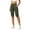 Army Green, variant on Gunia Capri Pants Women High Waisted 14" Knee Length With Pockets Athletic Casual Shorts Summer Capris Pants