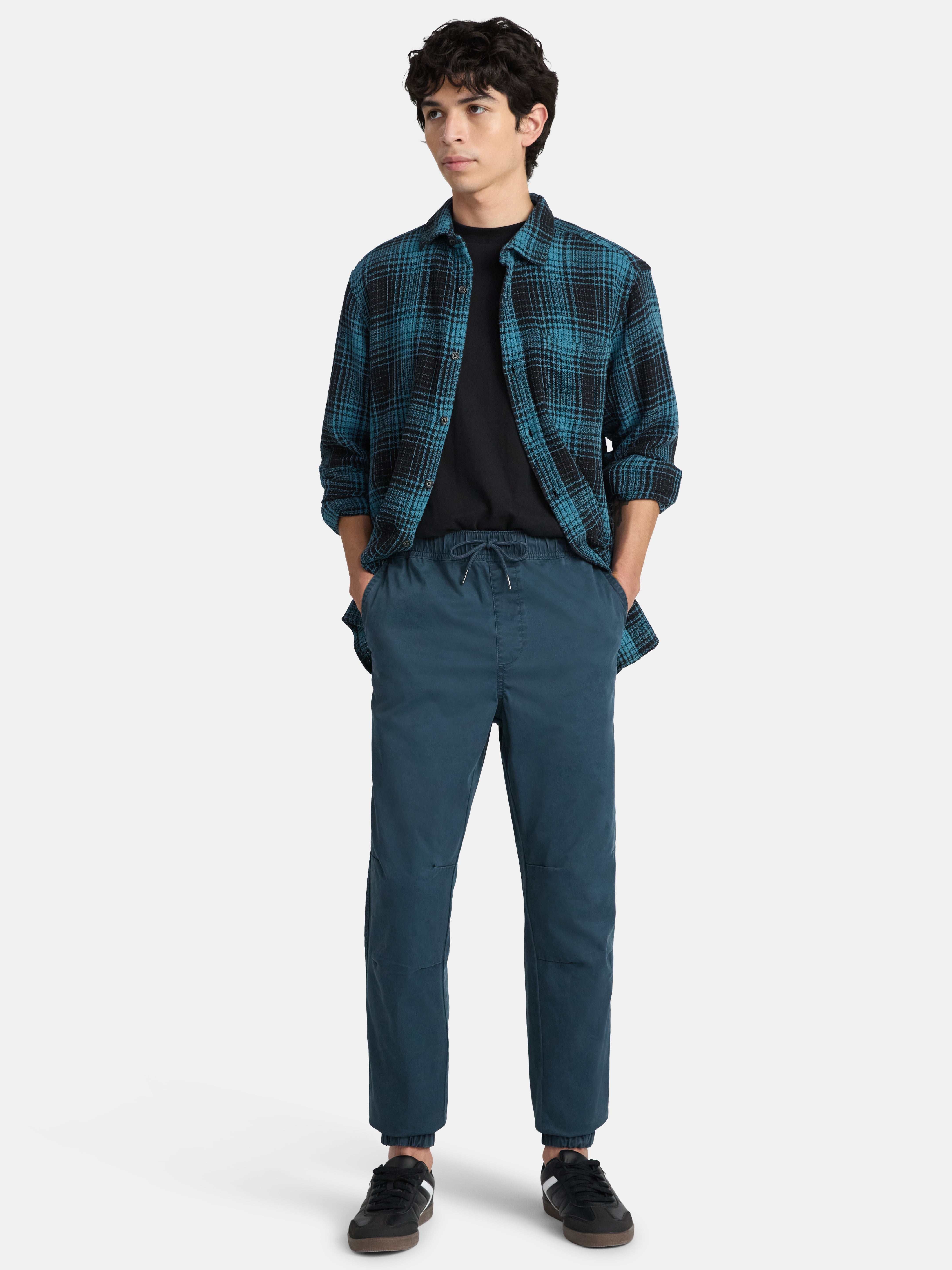 No Boundaries Twill Jogger Pants, Men's XS-5XL