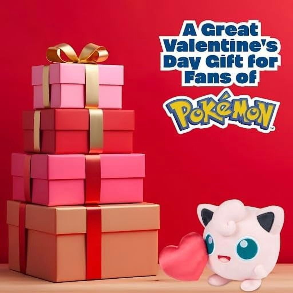 Pokemon 8" Jigglypuff Plush with Heart - Officially Licensed Generation 1 Red & Blue Figure - Soft Stuffed Animal Toy - Gift for Kids, Boys, Girls, Fans - 2+