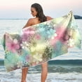thumbnail image 6 of Dreamtimes Multicolour Flower Beach Towel Super Soft Microfiber Sand Free Beach Towels, Oversized Camping Pool Towel, Lightweight, Breathable & Quick Dry Towels, 31x71in, 6 of 7