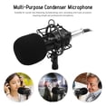 thumbnail image 3 of Professional BM-800 Cardioid Condenser Microphone Kit with Metal Shockproof Clamp, XLR Audio Cable & Windshield - Silver Mesh/Black Handle, 20Hz-20KHz Frequency Response for Studio Recording, Live, 3 of 6
