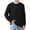 Black, variant on Iceglad Men's Crewneck Sweater Soft Cotton Rib Knit Casual Long Sleeve Classic Pullover Sweater