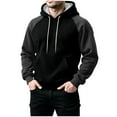 thumbnail image 3 of Stamzod 2025 Trendy Fashion Couple Hoodies Unisex Patchwork Fleece Hooded Sweatshirt Women Men Oversized Hoodie with Pocket Winter Clothes Black XXXL, 3 of 7