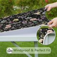 thumbnail image 6 of Pioneer Flower Floral Print Pattern Square Fitted Tablecloth with Elastic Edge,Square Table Cover,Washable Elastic Table Cover for Home Kitchen Party Decor 36"x36", 6 of 6