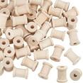 thumbnail image 2 of 10pcs Wooden Empty Spools 2.4x1.9 inch Coffee Empty Thread Spools Large Wood Empty Bobbins Natural Wire Weaving Bobbins Wooden Bobbins for Arts and DIY Crafts Sewing Supplies, 2 of 9