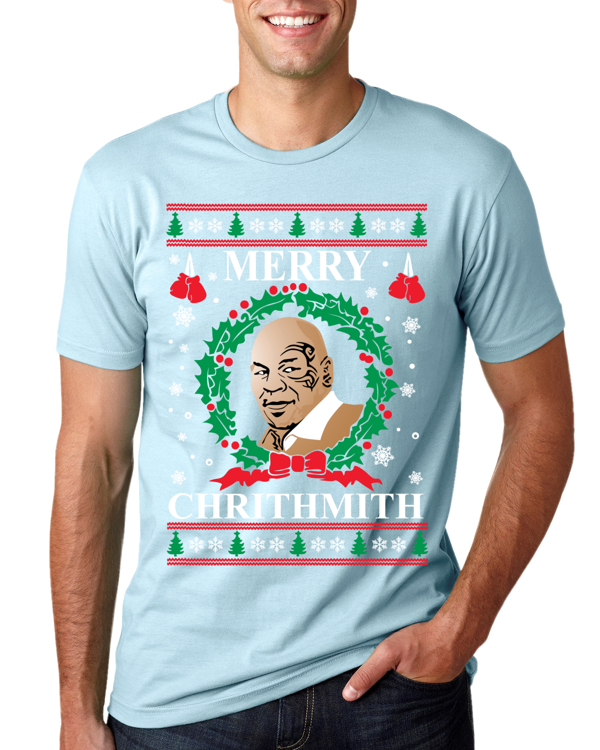 Mike-tyson-merry-christmas-sweatshirt-510x598 Wild Bobby - Merry Chrithmith Mike Tyson Mens Ugly Christmas Graphic T-Shirt - Walmart.com