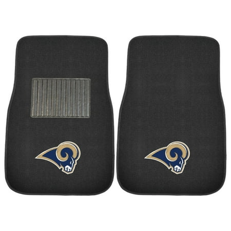 Fanmats Nba Mat - FanMats NFL Los Angeles Rams 2-Piece Embroidered Car Mats