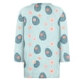 thumbnail image 4 of Garbnen Women's Easter Shirt Crewneck Womens 3/4 Length Sleeve Tops Egg Bunny Rabbit Print Fashion Fitted Holiday Women Blouses, 4 of 6