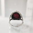 thumbnail image 7 of Natural Checker Garnet Ring, Women's Garnet Ring, January Birthstone, Bohemian Band, 925 Sterling Silver, Womens Ring, Christmas, Thanksgiving, Handmade, Statement Jewelry, Natural Gemstone Ring, 7 of 7
