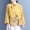 Yellow, variant on Dolkfu Green Women'S Tops Boho Mock Neck Button Long Sleeve Blouses & Tops Cotton Blend Embroidered Floral Retro Vintage Tops Green,L