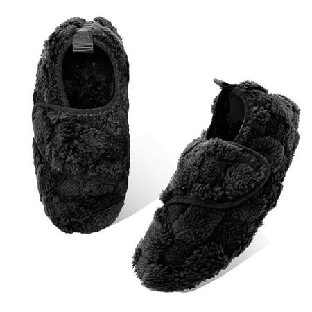 

Stepedia Toddler Boys Girls Household Shoes Warm Home Indoor Winter Moccasin Slippers for Kids Black 5.5-6 Toddler