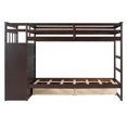 thumbnail image 4 of Twin Over Twin Kids/Teens Bunk Bed with Buit-In Staircase, Wooden Storage Bed Frame with 6 Drawers, 4 of 8