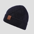 thumbnail image 2 of Winter Thick Solid Color Flipped Brim Knit Hat - Casual Warm Pull-On Head-Covering Versatile Cold Weather Cap for Adults,Winter Hats for Women ,Size:One Size, 2 of 5