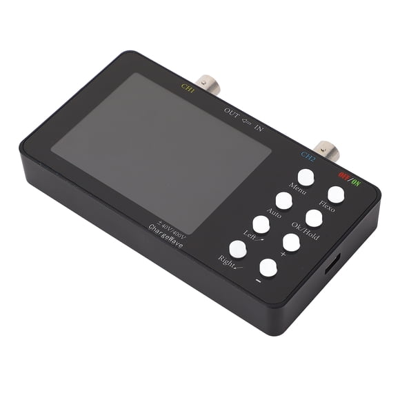 Osciloscopio De 2 Canales, Clips De Sonda Rojos Y Negros, Osciloscopio De Mano, Pantalla LCD De 3,2 Pulgadas Para Mantenimiento De Automóviles