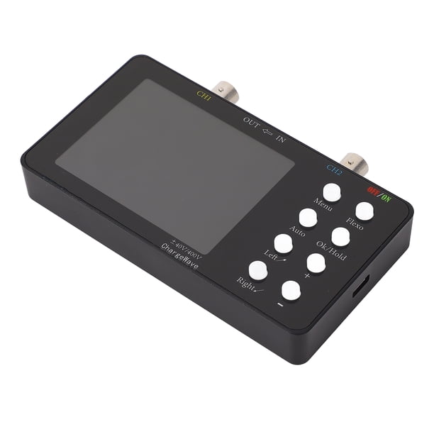 Osciloscopio De 2 Canales, Clips De Sonda Rojos Y Negros, Osciloscopio De Mano, Pantalla LCD De 3,2 Pulgadas Para Mantenimiento De Automóviles