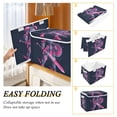 thumbnail image 4 of Foldable Fabric Storage Bin With Handle Collapsible Basket Box Storage With Lid Organizer The Warrior, 4 of 7