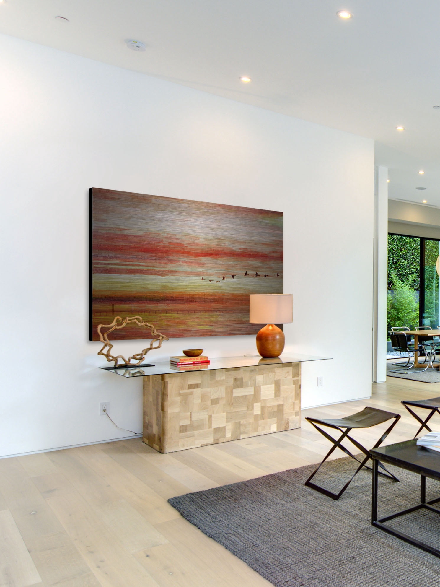 Parvez Taj Flying South Art Print on Brushed Aluminum