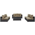 thumbnail image 4 of Modway Convene 7 Piece Outdoor Patio Sectional Set in Espresso Mocha, 4 of 9
