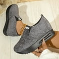 thumbnail image 6 of Mepaouo Slip on Casual Shoes for Women Fleece Platform Winter Warm Walking Shoe Sneakers(Grey,5.5), 6 of 9
