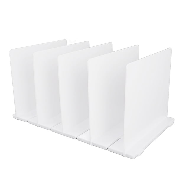 Shelf Divider Organizer Closet Divider Holder for Books Tableware Bags No Tools Needed Insert in Design Easy Assembly Sturdy ABS Material