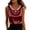 #106-Wine, variant on Craaazy Women's Relaxed Fit V Neck Blouse, Solid Color Sleeveless Satin Tops, Pearl Decorated Comfy Casual Tee for Summer Gifts