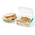 thumbnail image 2 of LocknLock - Set of 2 EasyLunch Lunch Box Containers, 1.2 Liter Capacity, Blue, 2 of 4