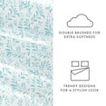thumbnail image 5 of Noble Linens 4 Piece Pattern Microfiber Bed Sheets Set, Light Blue Ultra Burst of Vines, Twin, 5 of 12