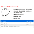 thumbnail image 2 of Rear ABS Speed Sensor - Compatible with 2003 - 2006, 2008 - 2010, 2015 - 2017 Dodge Viper 2004 2005 2009 2016, 2 of 2