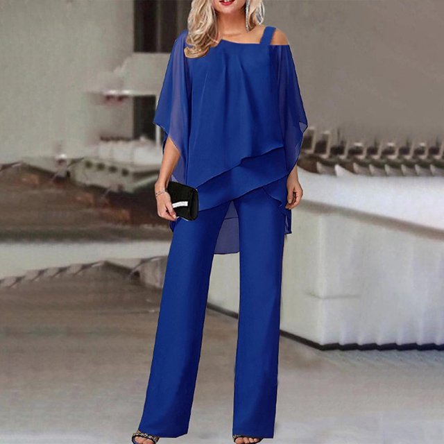 Puntoco Conjunto de mono irregular de manga corta casual de color de moda para mujer Puntoco Puntoco-4212
