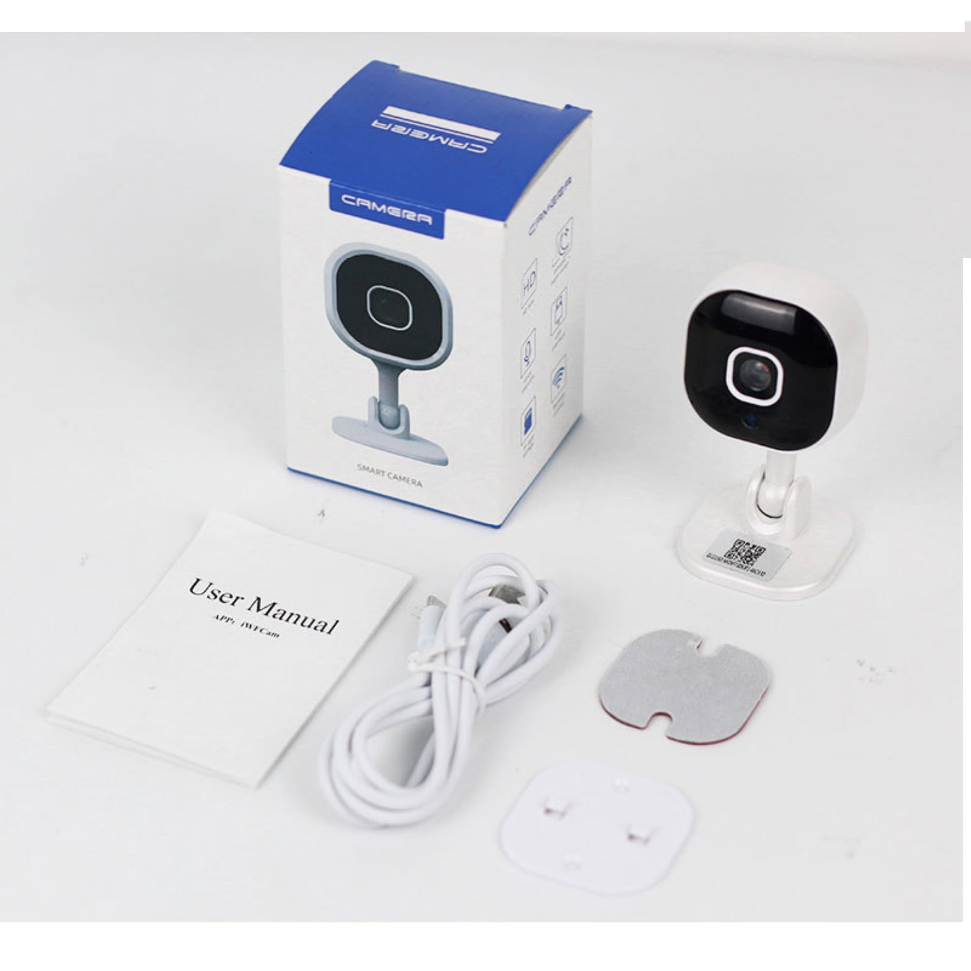 eTone Security Camera Outdoor/Indoor HD Night Vision Wired Home Cam, AI Human Detection, Cloud/SD Card Storage, Derict to WiFi, Two-Way-Audio, Smartphone Control, Black