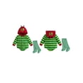 thumbnail image 2 of RUINIXCW Newborn Baby Boy Girl Halloween Caterpillar Costume Infant Baby Boy Fall Winter Clothes Long Sleeve Hooded Stripe Zipper Romper and Stockings, 2 of 9