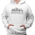 thumbnail image 2 of Skyline Nashville Tennessee Hoodie Sweatshirt Unisex 2X-Large White, 2 of 5