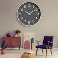 thumbnail image 1 of Modern Silent Wall Clock 12 Inch, Battery Operated Non-Ticking Analog Clock with Minimalist Design for Kitchen, Bedroom, Office, Home, 1 of 6