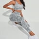thumbnail image 4 of Gibobby Conjunto de pantalones de yoga Moda para mujer Europa y Unidos Cintura Cintura Compresión Conjunto de ejercicios Deportes Correr Yoga Sujetador Cintur(Gris,G), 4 of 5