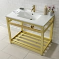thumbnail image 2 of Kingston Brass Vwp3722a Quadras 37-3/8" Rectangular Ceramic, Steel, And Drop In Bathroom, 2 of 5