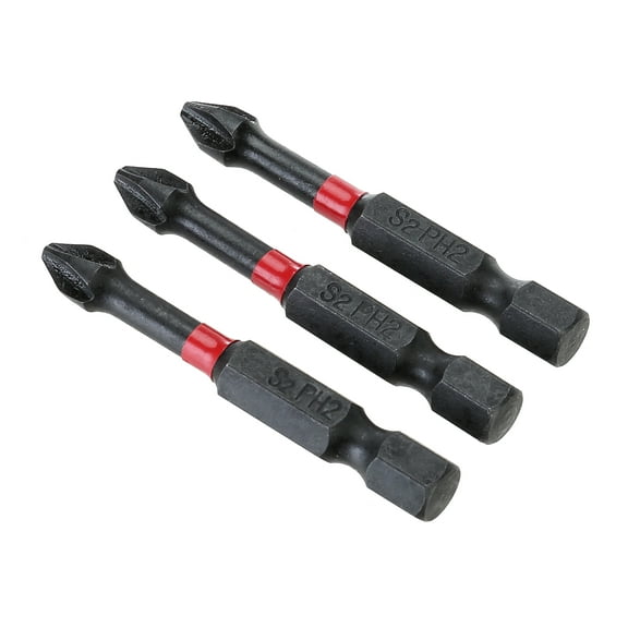 Hyper Tough 3-Piece 2-Inch Phillips PH2 Impact Rated Drill Bits Set