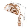 thumbnail image 4 of Naiovety Sombreros Gorros de quimio Pañuelo para la cabeza Bandana Quick Sun Pasamontañas atado por detrás Hip Pop Head Wrap Casco Capucha interior Ciclismo camuflaje marrón Naiovety OD020489-20B, 4 of 6