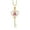 Pink Moissanite, April, variant on 0.92 Ct Round Black Onyx 18K Yellow Gold Plated Silver Pendant with Chain