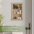 thumbnail image 5 of Recessed Medicine Cabinet for Bathroom Cabinet with Storage,14x24 in Wall Shower Niche Insert,3-Tier Bathroom Niche for Shower Wall,Recessed Niches Insert for Drywall,Imitation Natural, 5 of 12