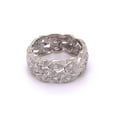 thumbnail image 3 of Art Deco Openwork Filigree Eternity Diamond Ring, 2.0 Ct Simulated Diamond, Luxurious Party Wear Diamond Band Ring, 925 Sterling Silver, Anniversary Band For Wife, 3 of 3