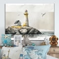 thumbnail image 2 of Designart Lighthouse On The Coast II Canvas Wall Art, 2 of 5