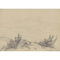thumbnail image 2 of John William Casilear 24x18 Gold Ornate Framed and Double Matted Museum Art Print Titled - Mountain Landscape (Late 19th Century), 2 of 4