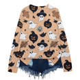 thumbnail image 2 of YEJIMAN Womens Sweaters Halloween For Women Season Sweatshirt Graphic Print Long Sleeve Knit Pullover Tops Halloween Sweater, 2 of 9