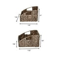 thumbnail image 4 of happimess BSK1007C-2SET Havanah Southwestern Handwoven Hyacinth Slanted Pantry Baskets with Handles, Gray Brown (Set of 2), 4 of 7