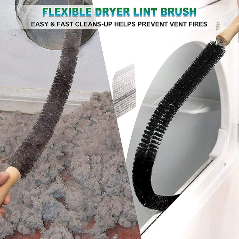 Dryvenck 10FT Dryer Vent Cleaner Kit,Flexible Lint Brush with Drill  Attachment,Dryer Cleaner Brush for Easy Cleaning 