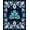 Black, Pattern 4, variant on ODIKA 2'x3' Machine Washable Non-Slip Area Rug, Floral Reverie Navy & Jade Art Nouveau Style High Traffic Rug, Gold, 290836