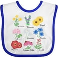 thumbnail image 3 of Inktastic Italian Wild Flower Chart Boys or Girls Baby Bib, 3 of 4
