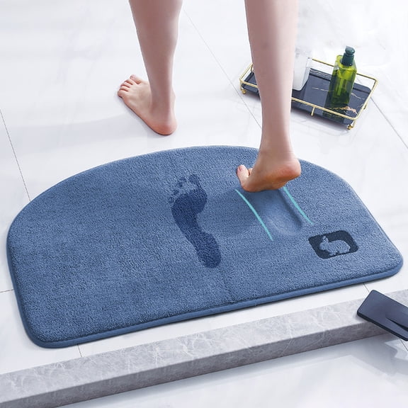 Byujiro Bath Mat Dry Bathroom Entrance Mat Non Slip Shower Rug Water Absorbent Floor Mat for Home Solid Color Great for Toilet Washroom